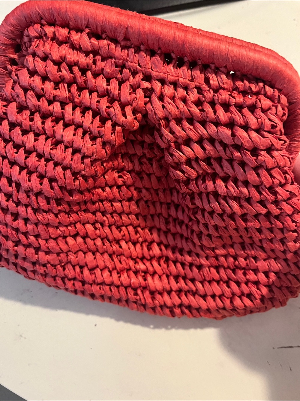 Vineyard Vines Bright Red Woven Mini Bag